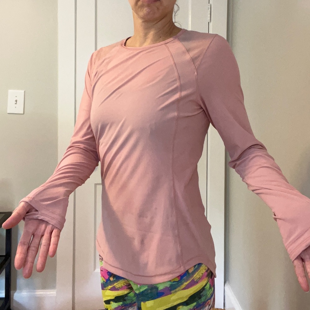 lululemon Pink Long Sleeve Top